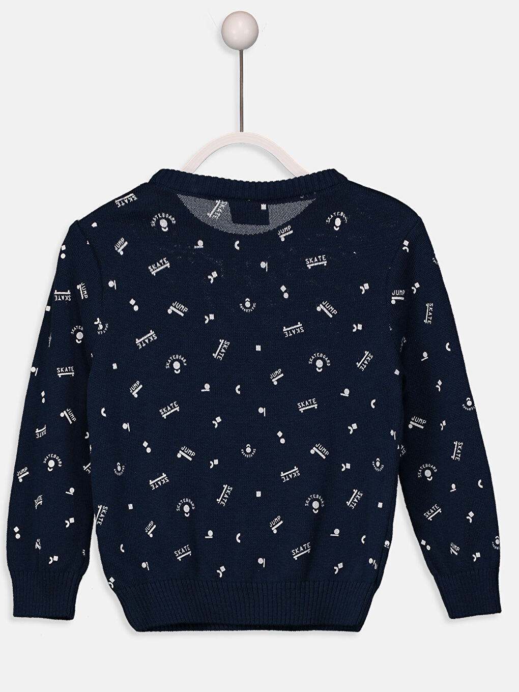 LCW Kids Crew Neck Patterned Long Sleeve Boy Tricot Sweater -8W0835Z4-JC7