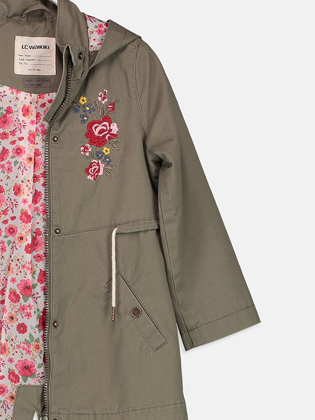 LCW Kids Girl KHAKI Coat -8W1013Z4-D2T
