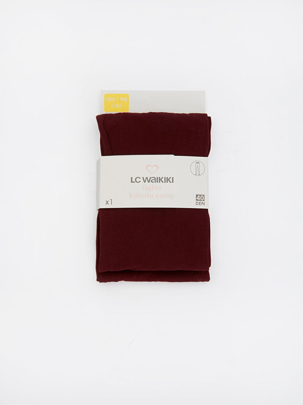 Bordo Külotlu Çorap