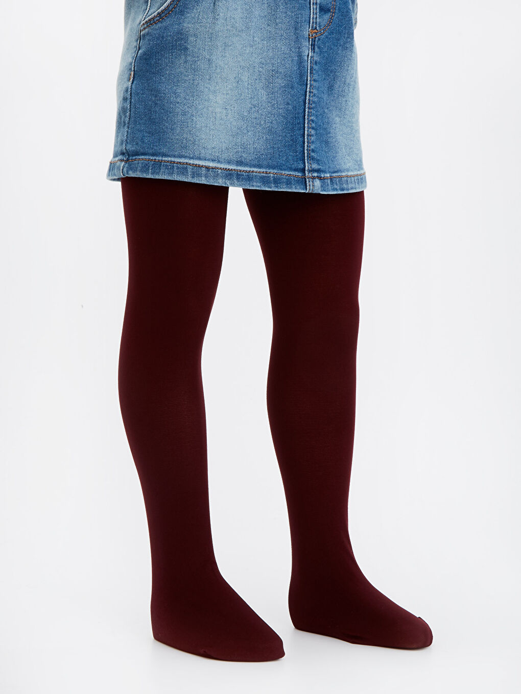 Bordo Külotlu Çorap-1