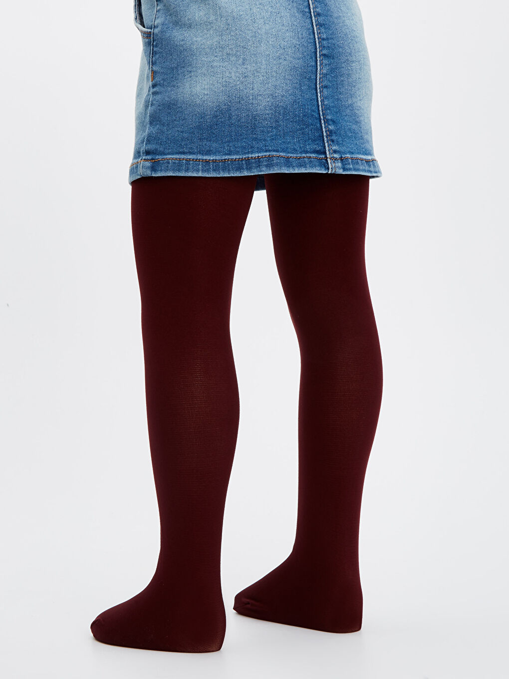 Bordo Külotlu Çorap-2