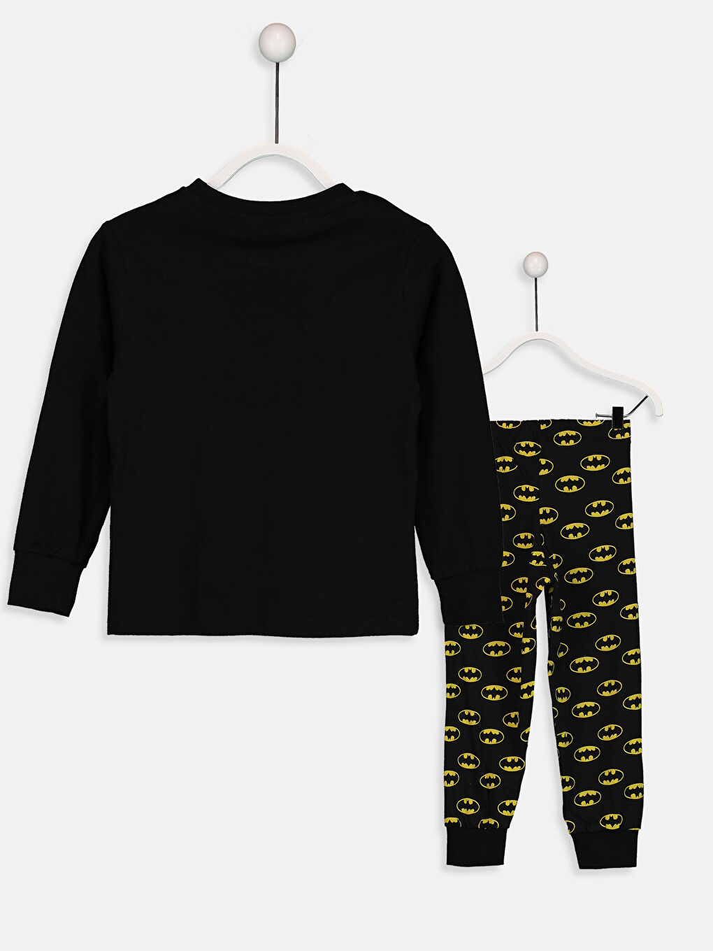 Siyah Uzun Kollu Erkek Çocuk Pijama Takım-2