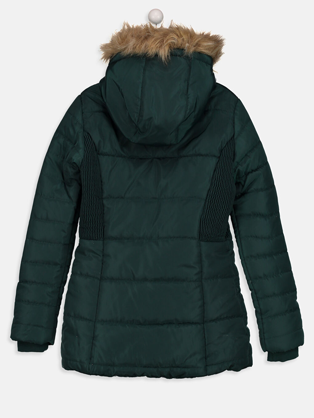 Толстое пальто с капюшоном для девочек-1