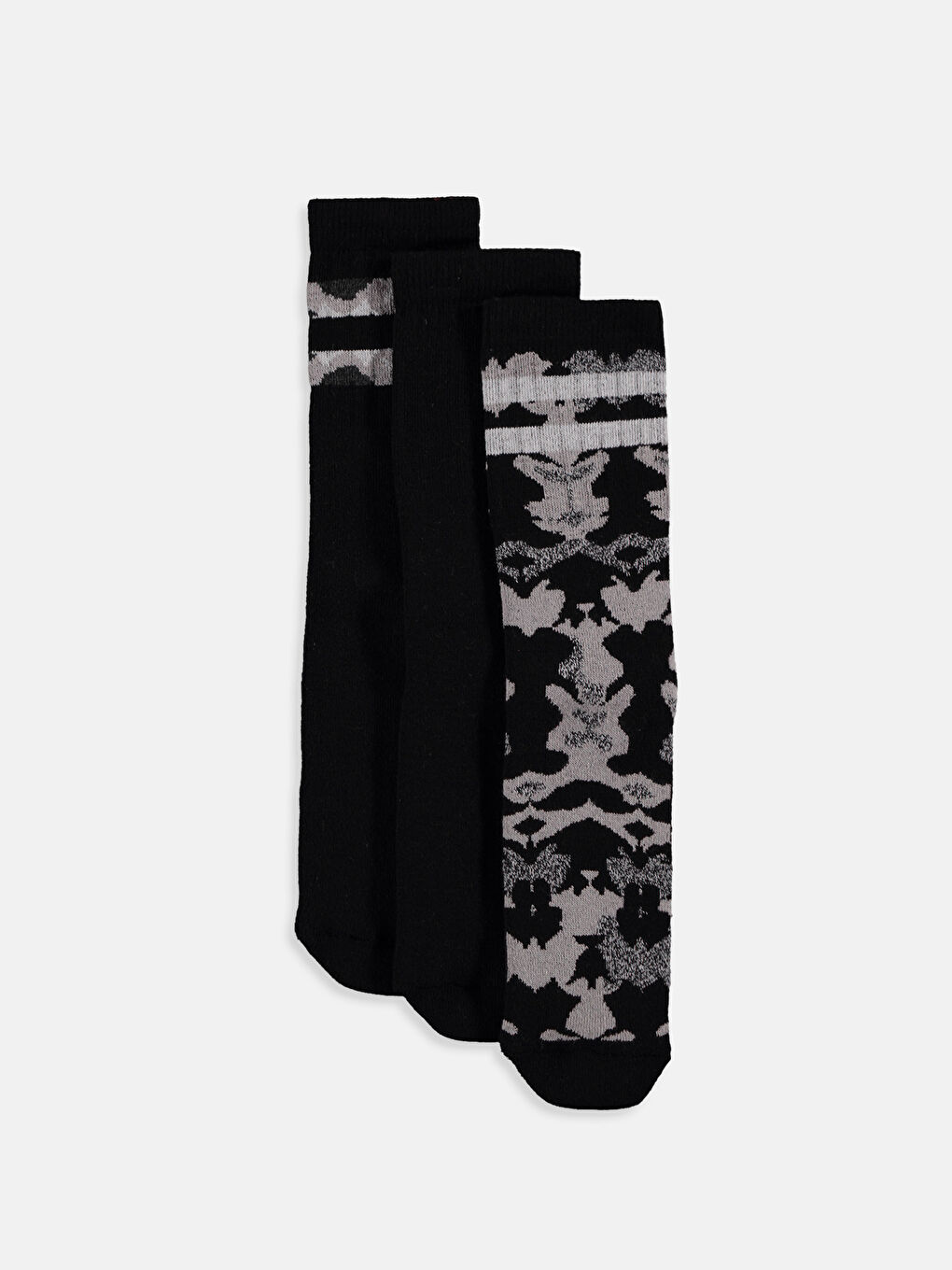 Pembe Desenli Erkek Çocuk Soket Çorap 3'lü