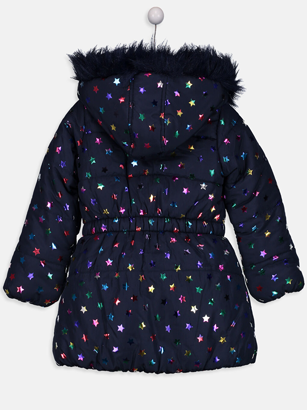 Girl NAVY Overcoat-1