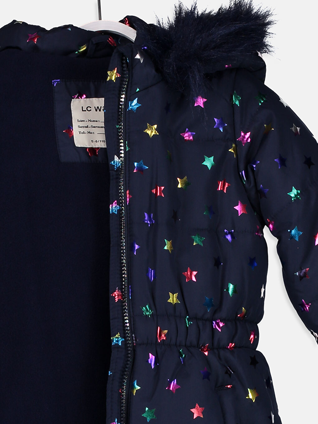 Girl NAVY Overcoat-2