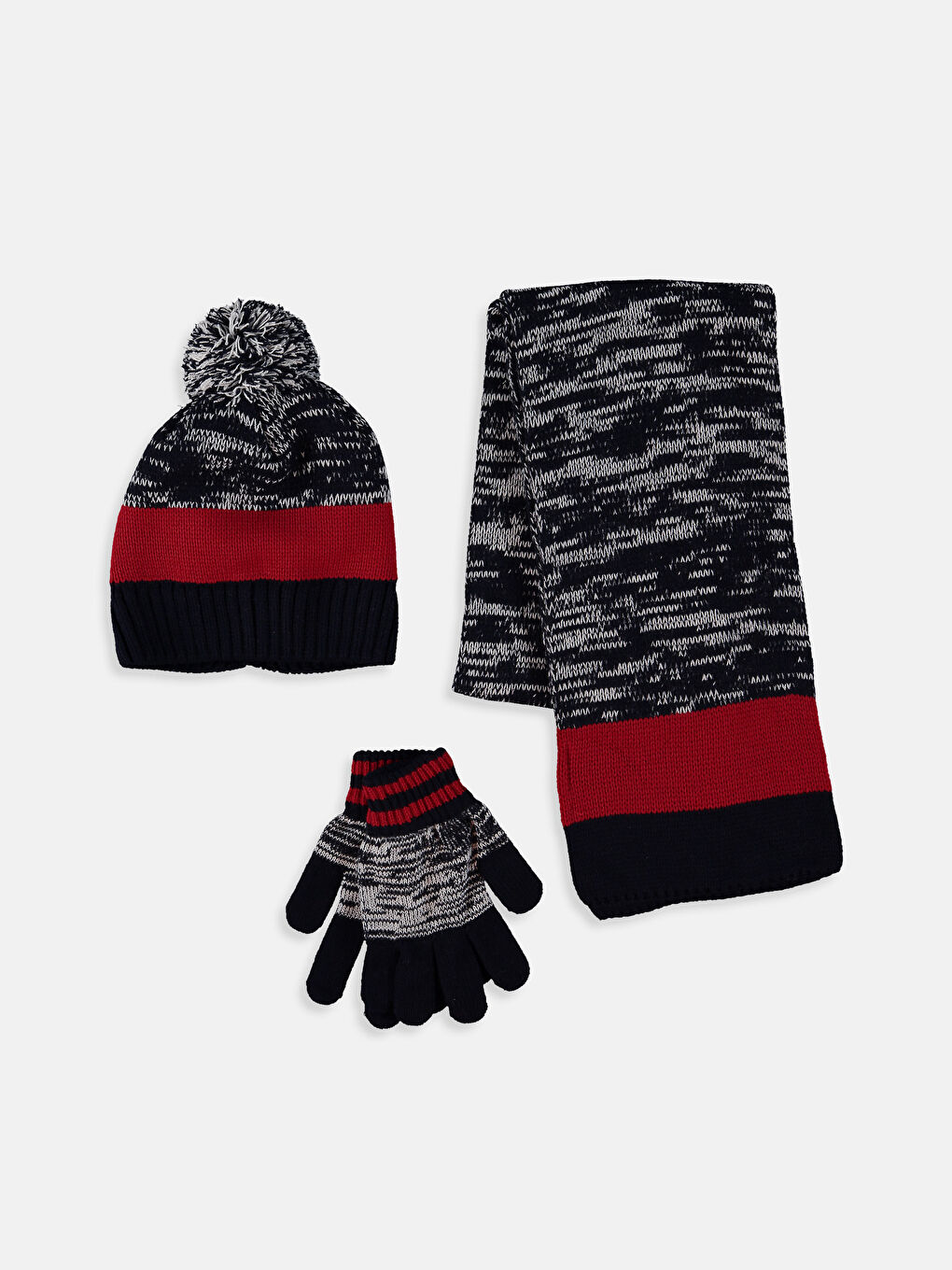 Lacivert Atkı, Bere ve Eldiven Takım