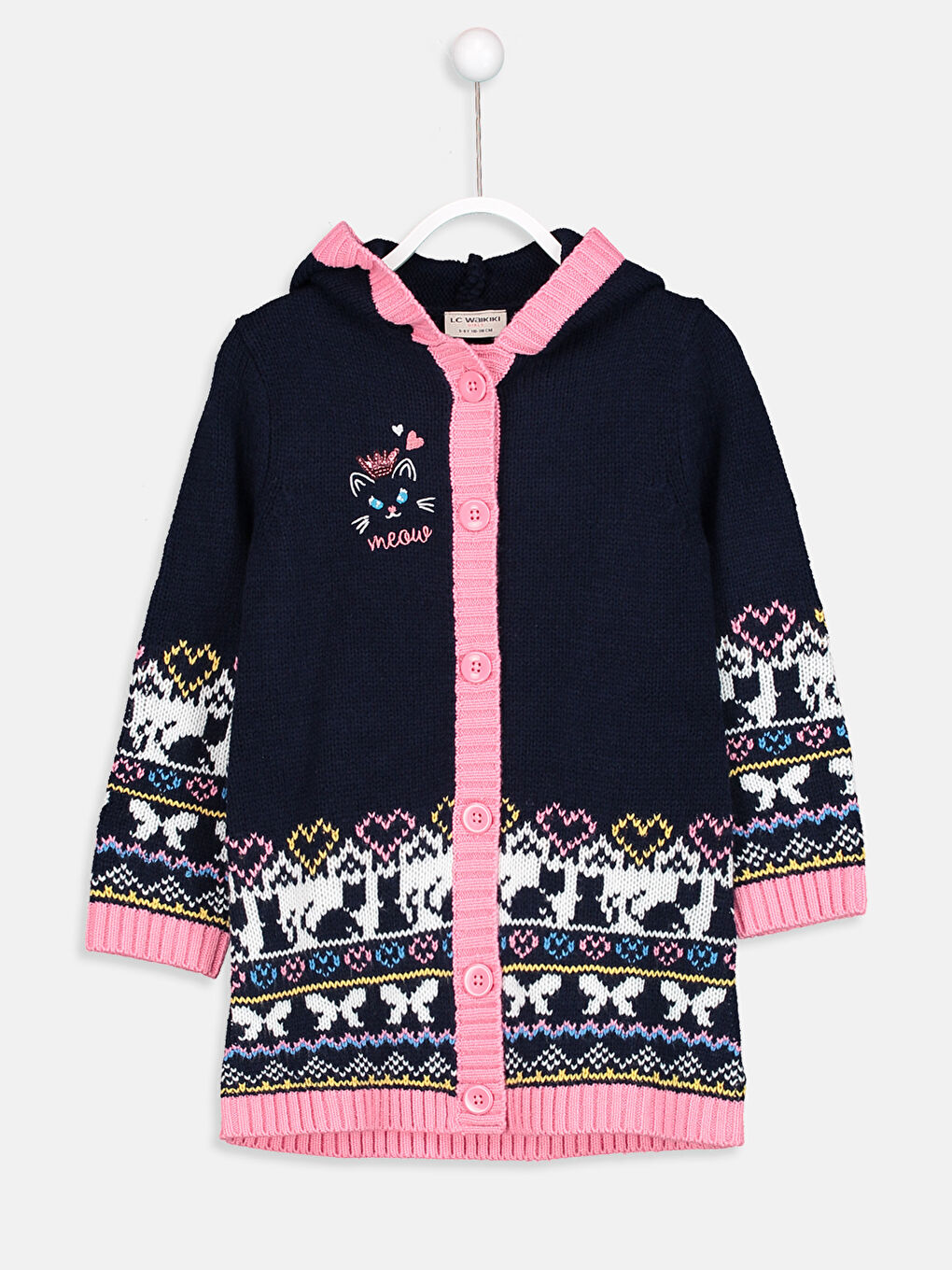 Кардиган с капюшоном для девочек