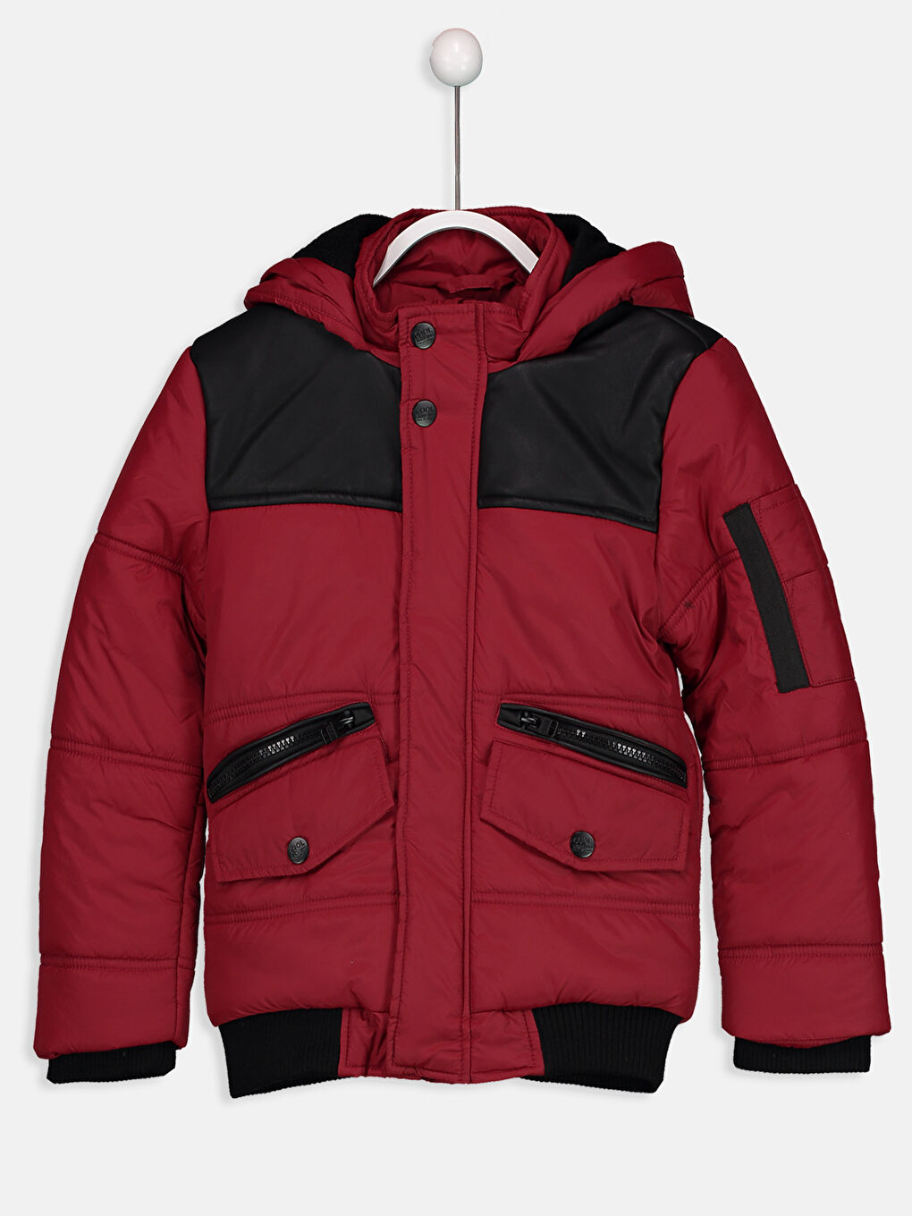 Koyu Kırmızı Şişme Mont-2