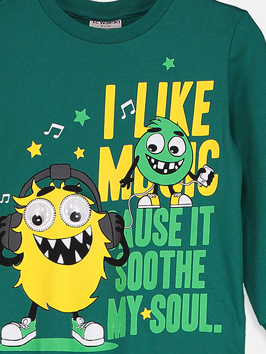 LCW Kids Boy GREEN T-Shirt -8W4089Z4-HBU