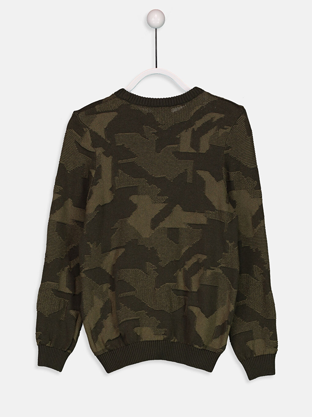 Pull-over Tricot À Motifs Col Rond Manches Longues Garçon-1