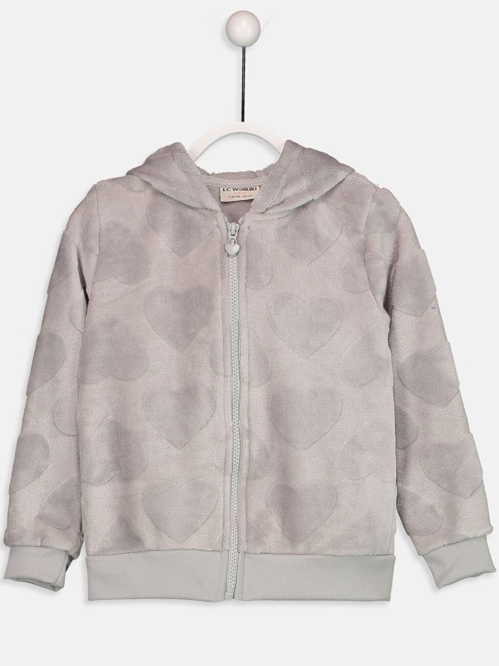 Girl GREY Zip-Up Sweatshirt