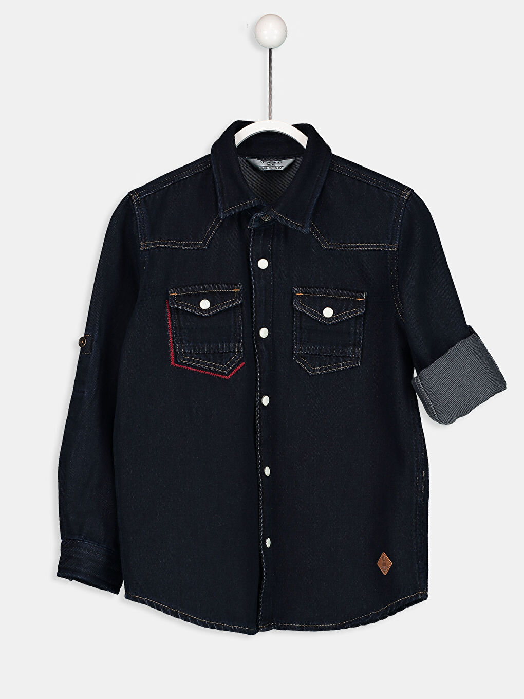 Long Sleeve Boys' Denim Shirt-2