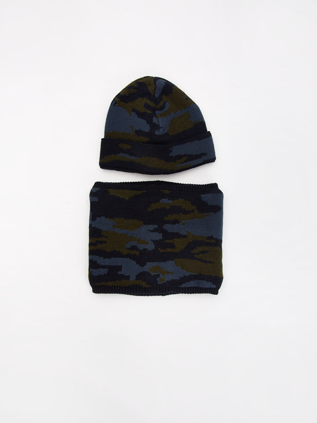 Lacivert Atkı, Bere ve Eldiven Takım