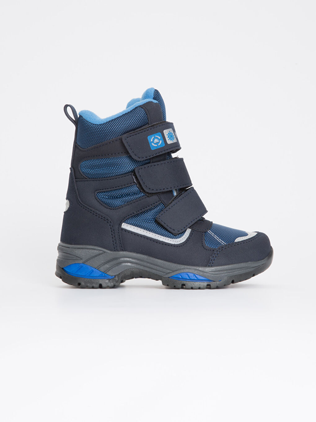 Lacivert Erkek Çocuk Cırt Cırtlı Kalın Taban Bot