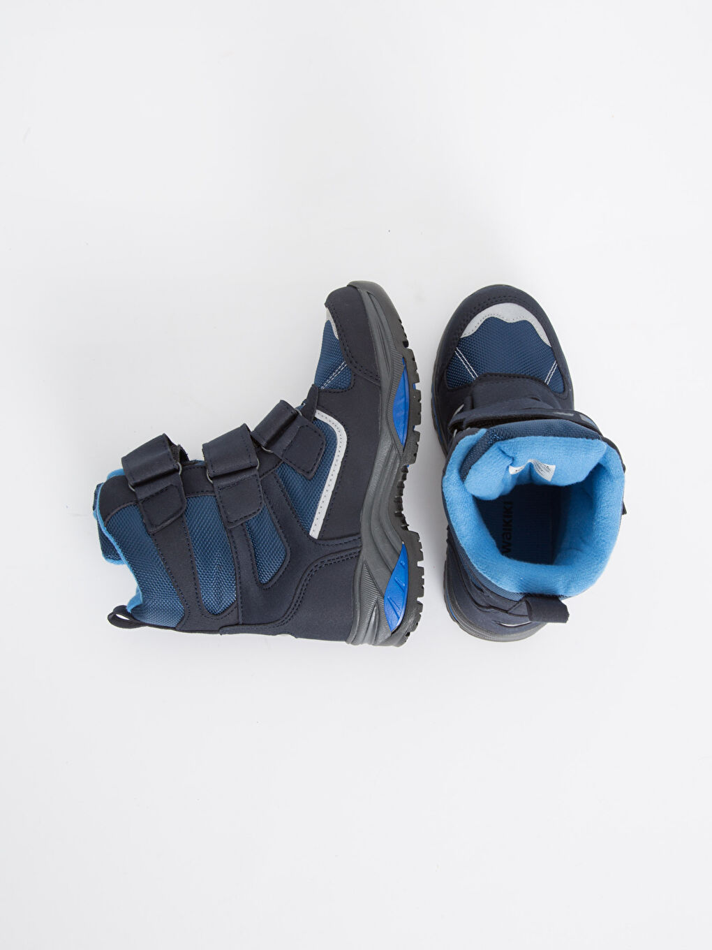 Lacivert Erkek Çocuk Cırt Cırtlı Kalın Taban Bot-1