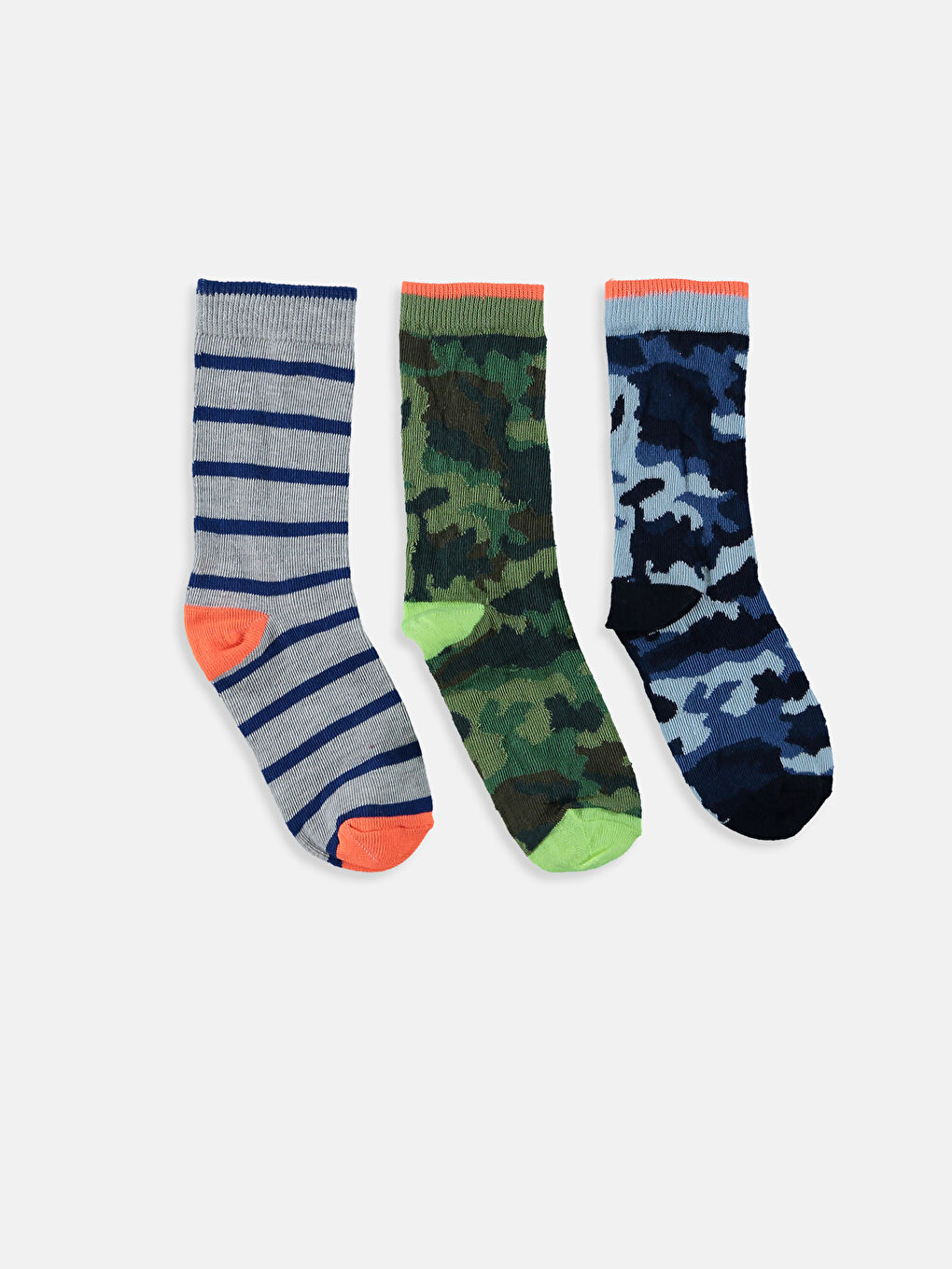 Haki Erkek Çocuk Soket Çorap-1