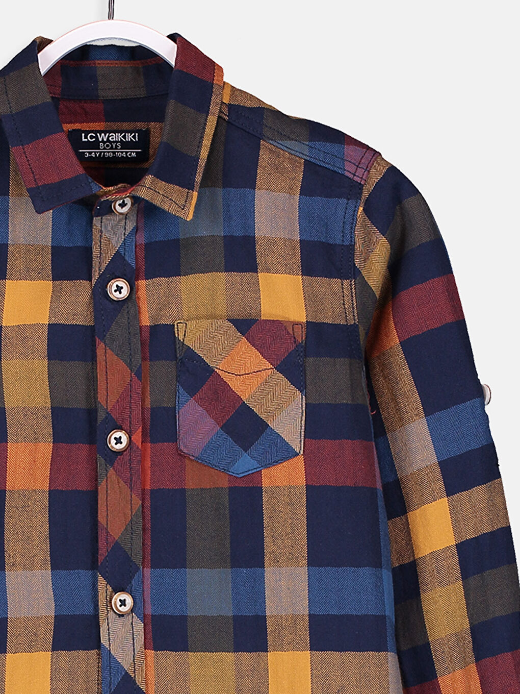 Lacivert Ekose Gömlek-3