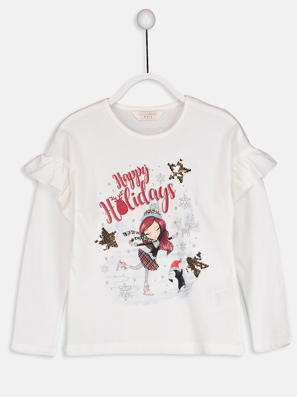 Футболка Для Девочек С Круглым Вырезом И Длинными Рукавами