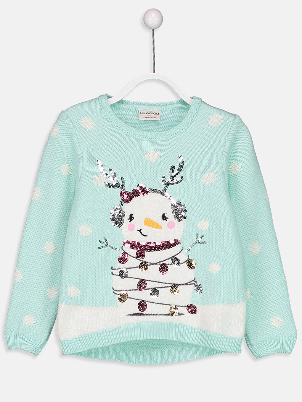 LCW Kids Girl TURQUOISE Sweater -8WG568Z4-FVE
