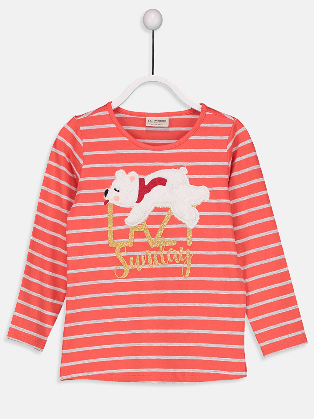 Turuncu Coral Strıped Tişört