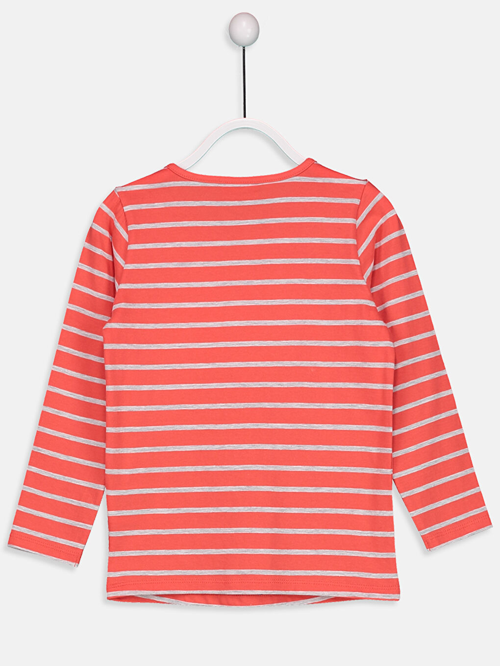 Turuncu Coral Strıped Tişört-1