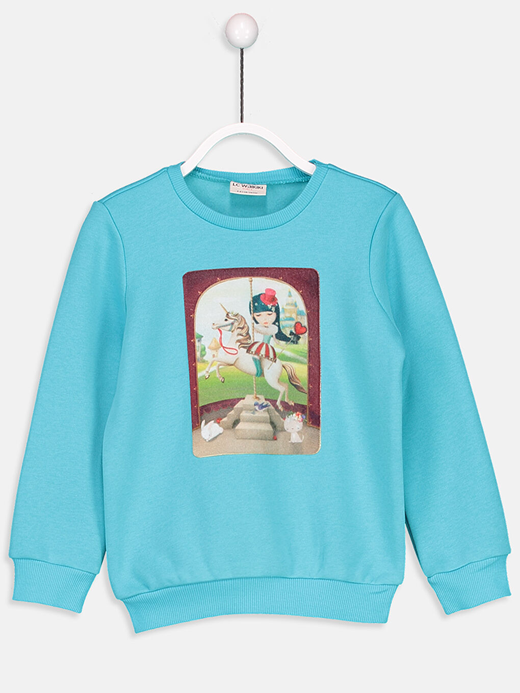 LCW Kids TIRKIZNA Dukserica Devojka -8WH029Z4-FKF