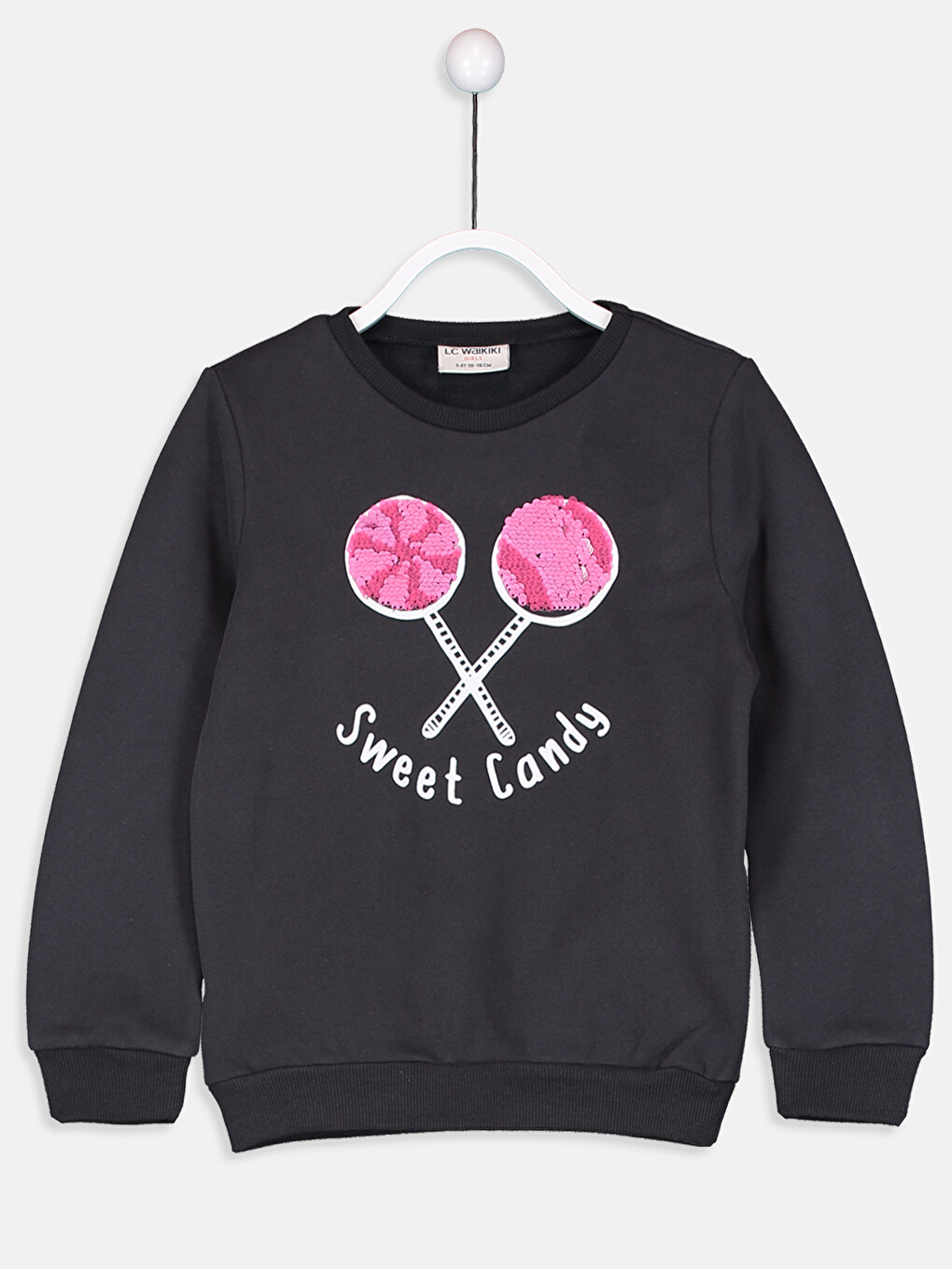 Girl Anthracite Sweatshirt-1