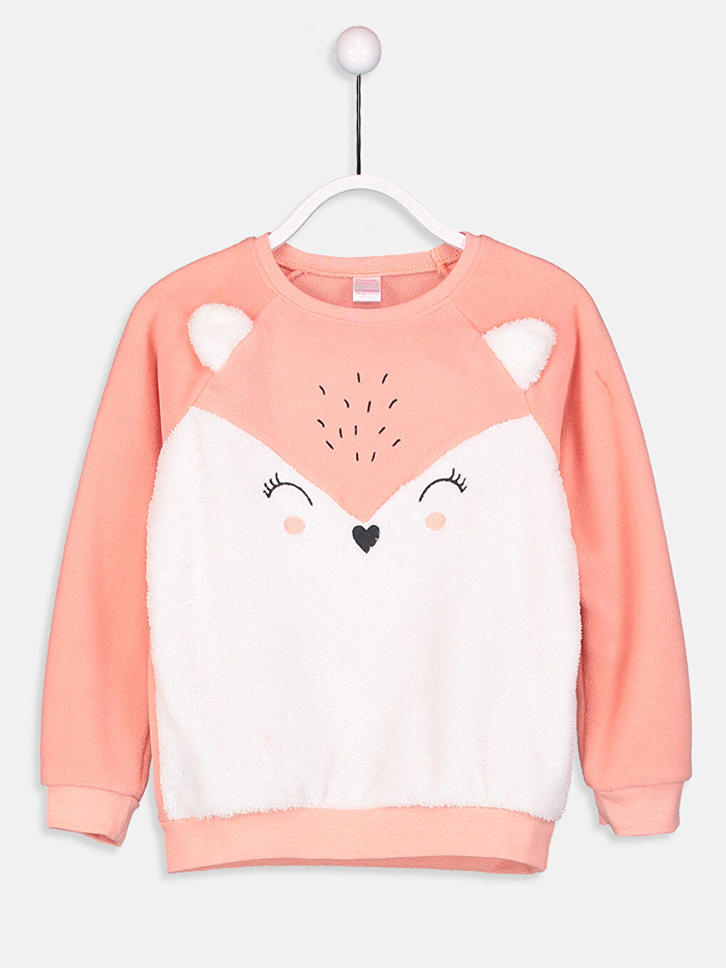 Mercan Bisiklet Yaka Uzun Kollu Kız Çocuk Pijama Takım-1