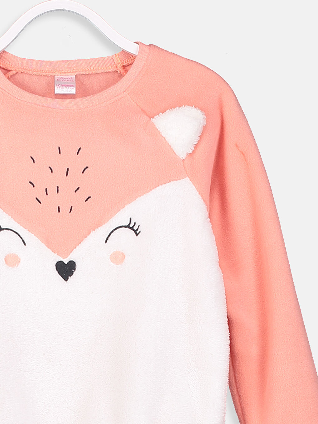 Mercan Bisiklet Yaka Uzun Kollu Kız Çocuk Pijama Takım-4