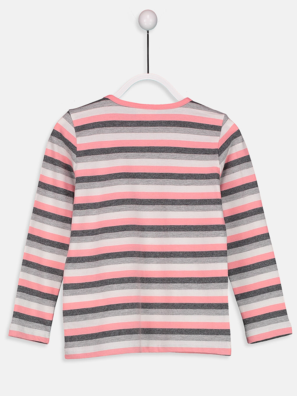 Açık Gri Çizgili Tişört-1