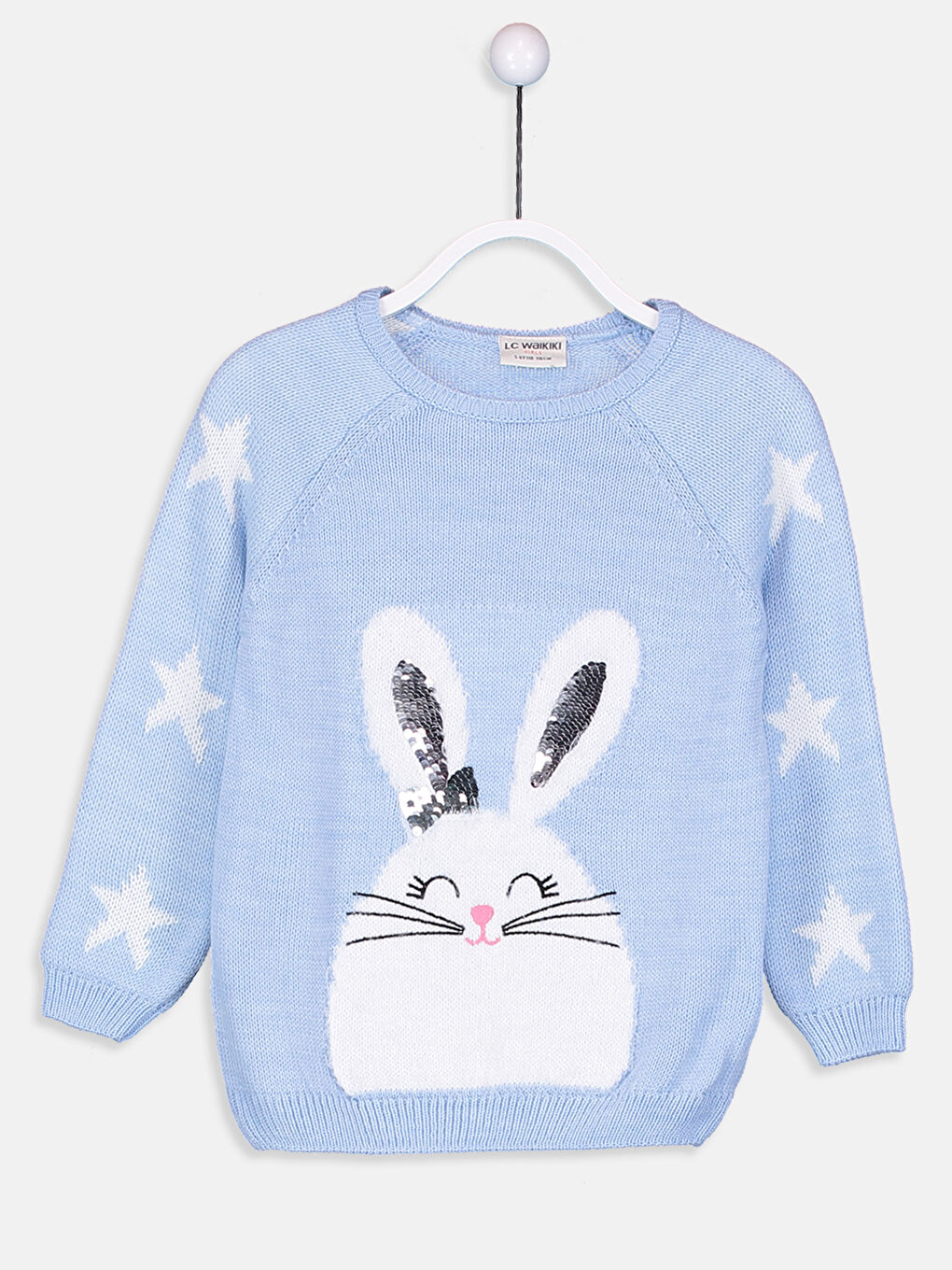 Mavi Bisiklet Yaka Kız Çocuk Kazak-1