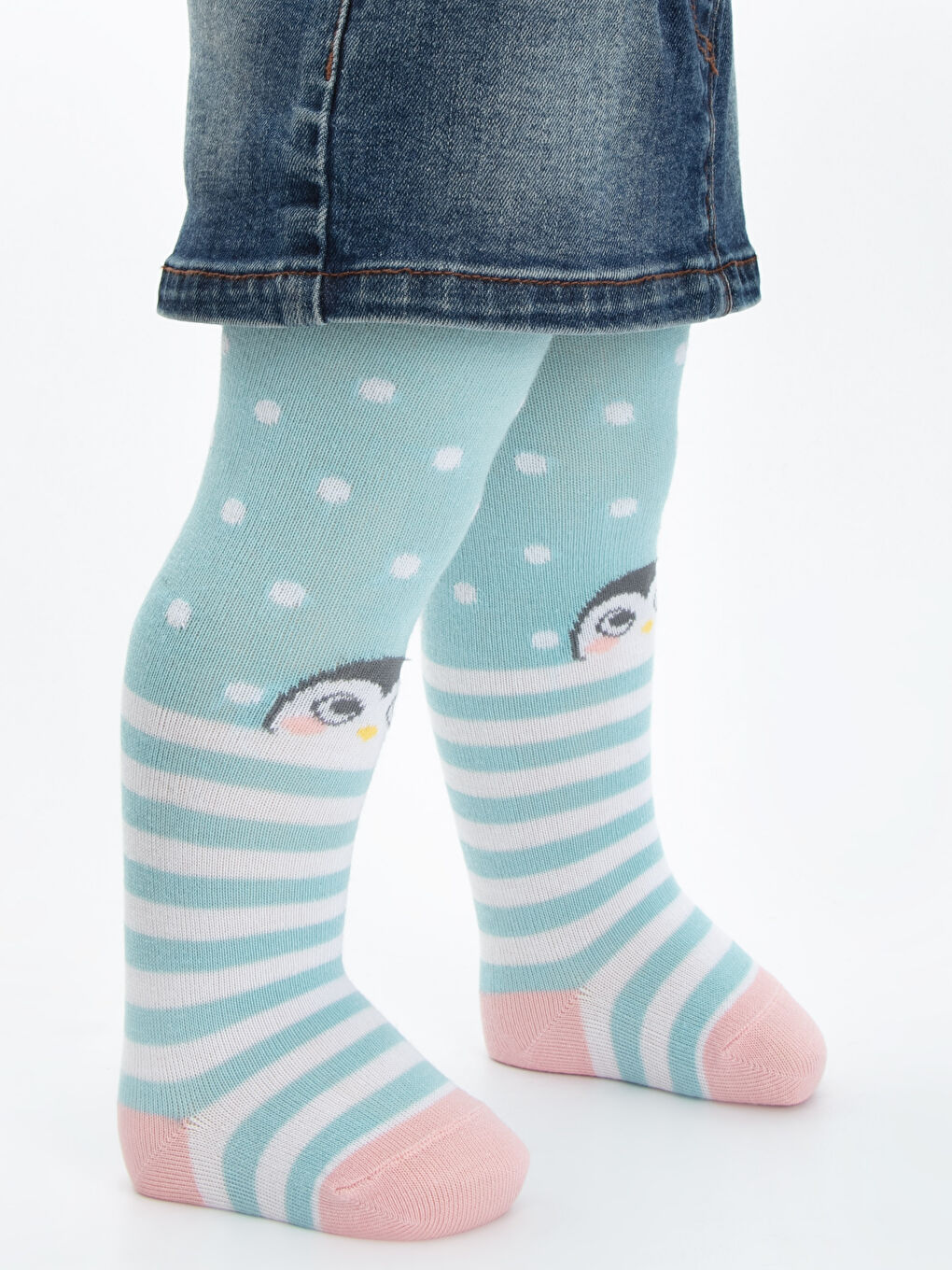 Karışık Renk İpliği Boyalı Külotlu Çorap-1