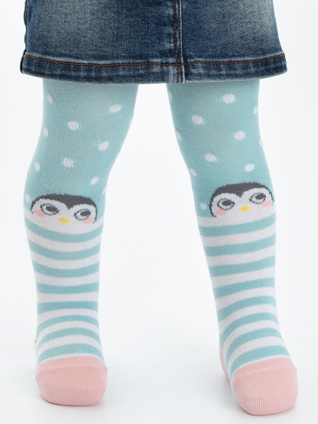 Karışık Renk İpliği Boyalı Külotlu Çorap-3