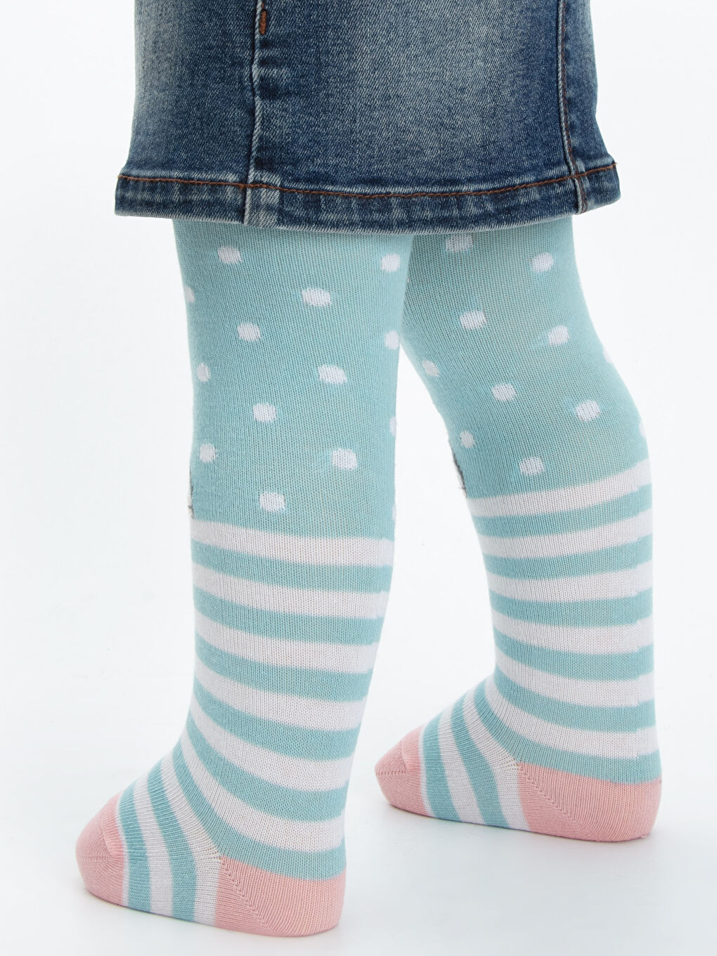 Karışık Renk İpliği Boyalı Külotlu Çorap-5