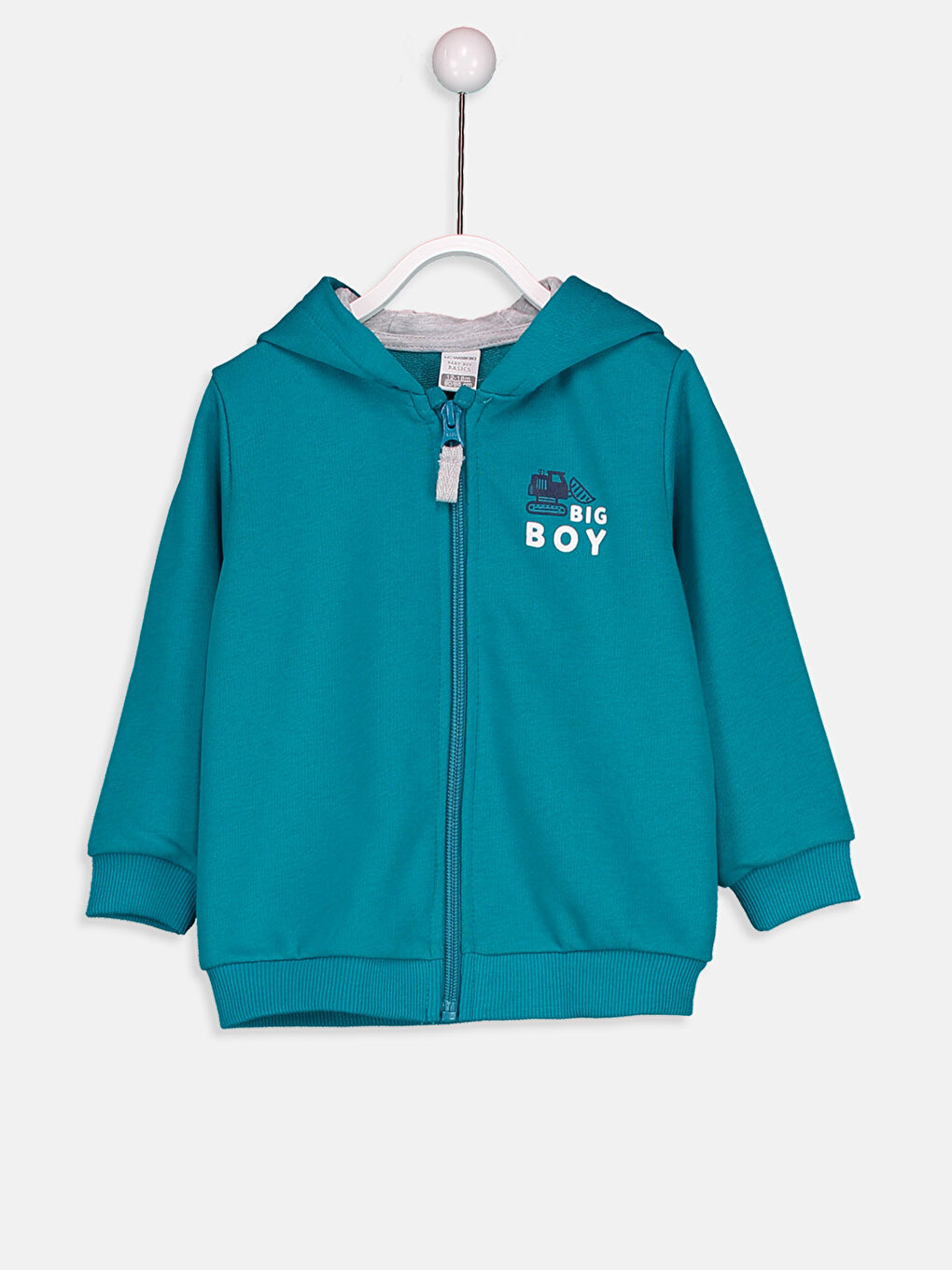 LCW baby Baby Boy TURQUOISE Zip-Up Sweatshirt -8W0537Z1-GTJ