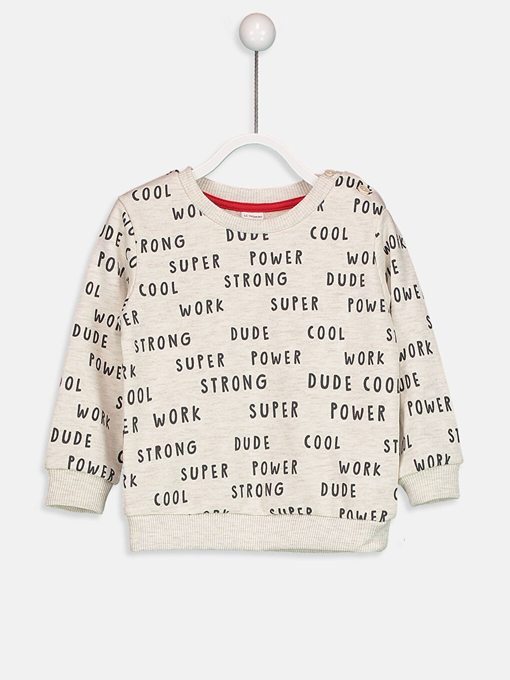LCW baby Crew Neck Long Sleeve Printed Baby Boy Sweatshirt 2-Pack -8W0780Z1-NK3