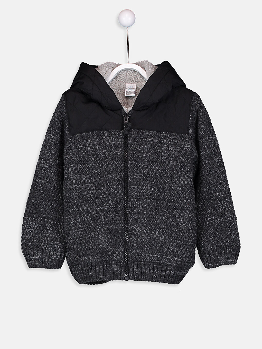 Koyu Gri Melanj Hırka