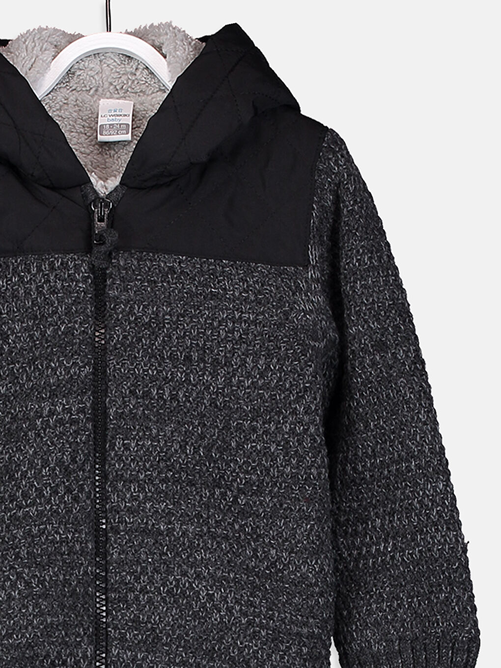 Koyu Gri Melanj Hırka-2