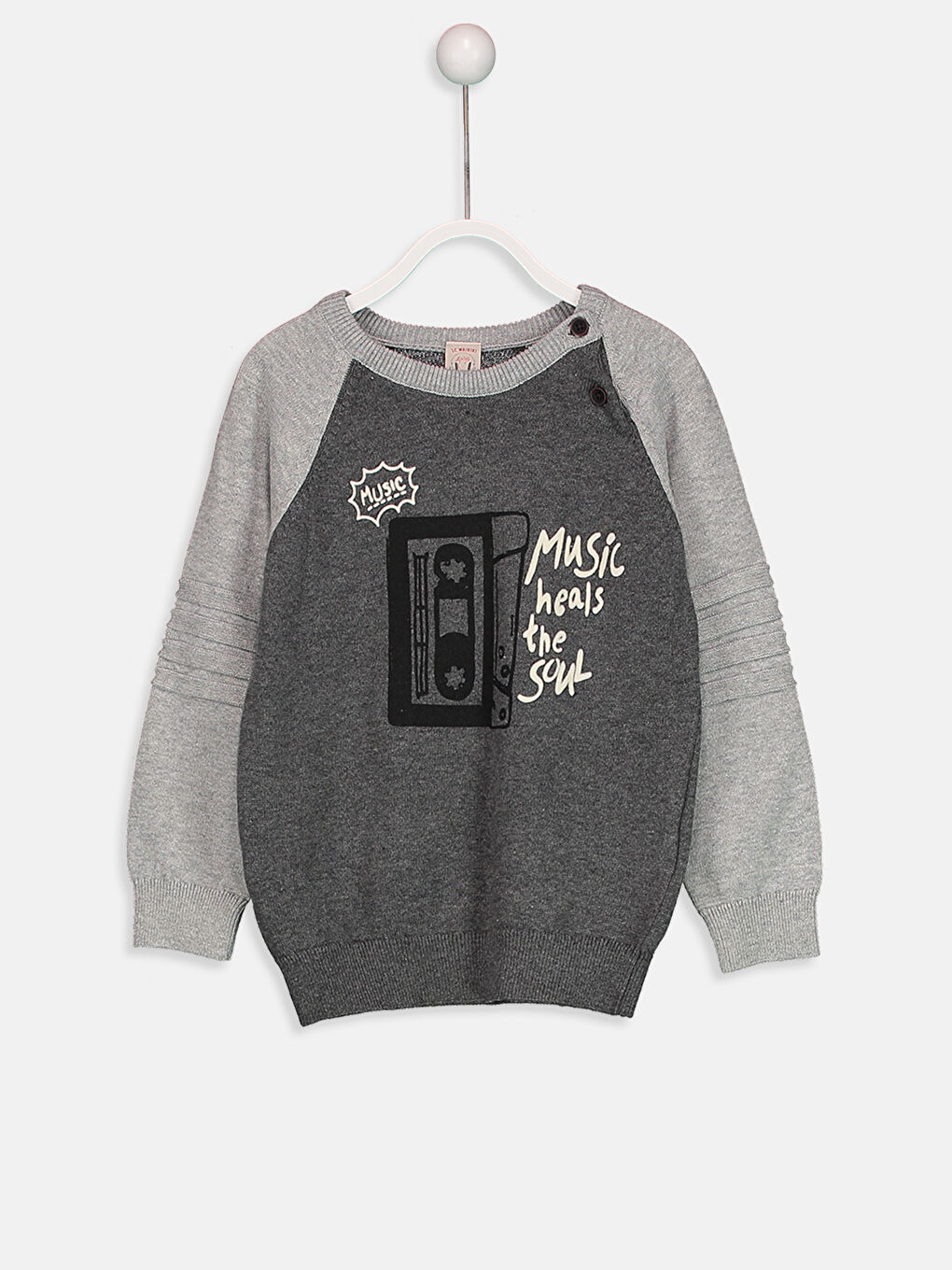 LCW baby Baby-Junge ANTHRAZIT Pullover -8W3092Z1-670