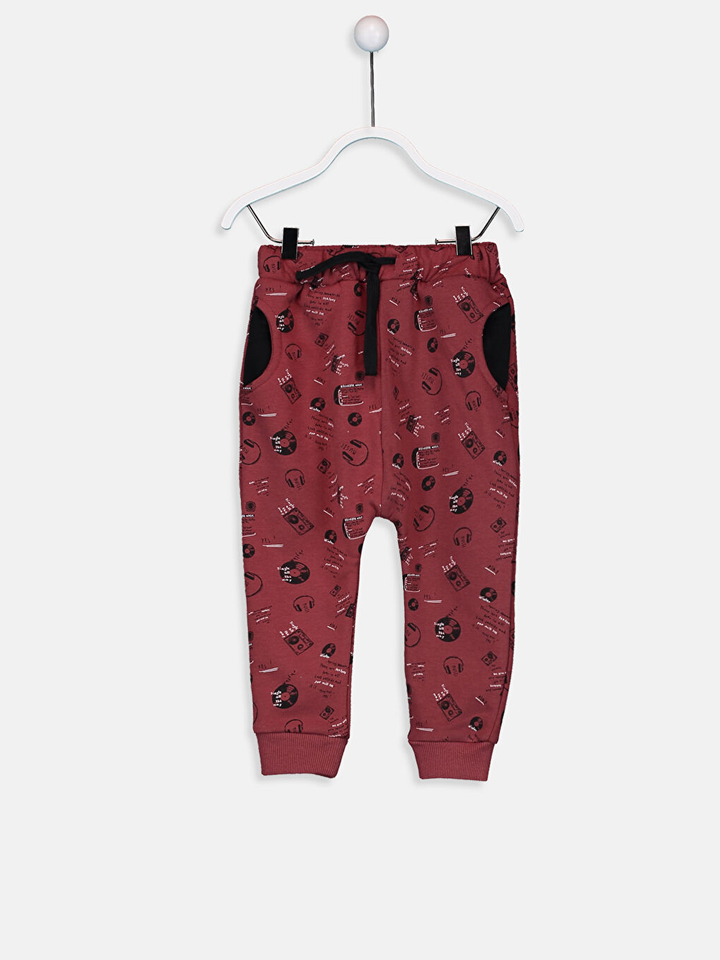 Siyah Baskılı Eşofman Altı