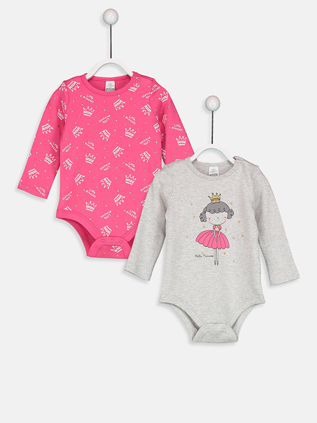 Lot de 2 bodys imprimés bébé fille