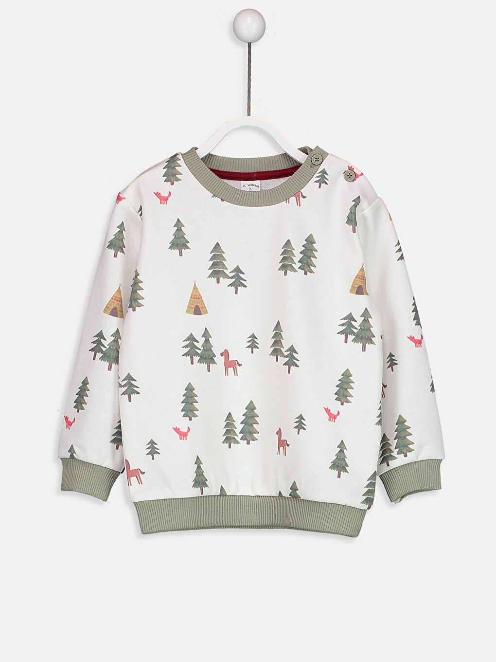 Koyu Sarı Baskılı Sweatshirt