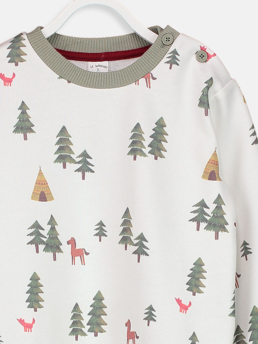 Koyu Sarı Baskılı Sweatshirt-2