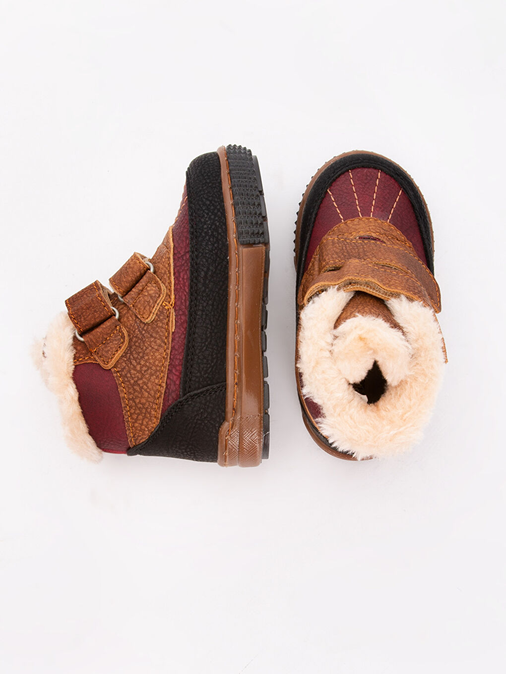 Kahverengi Erkek Bebek Kürk Astarlı Cırt Cırtlı Bot-1