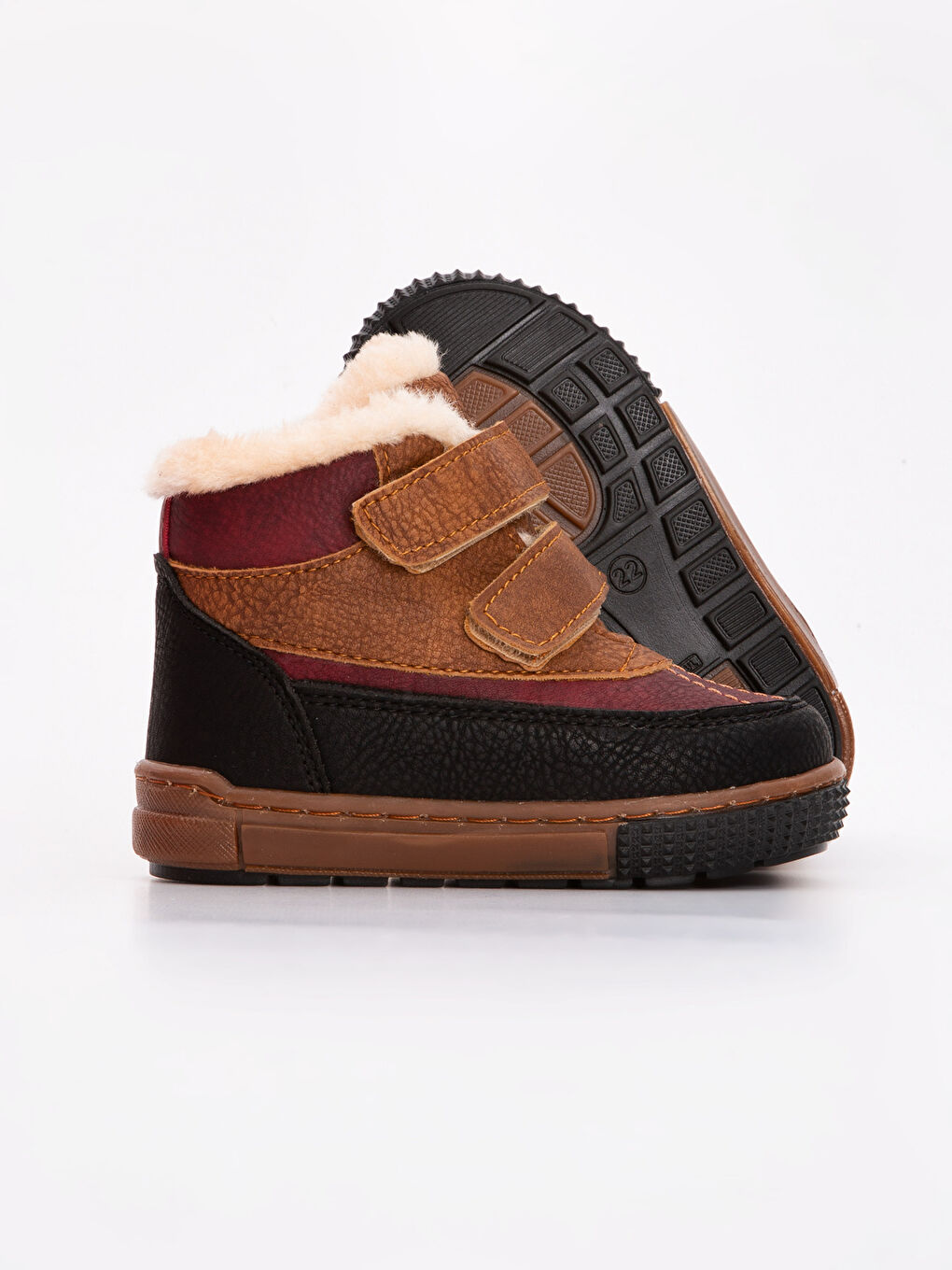 Kahverengi Erkek Bebek Kürk Astarlı Cırt Cırtlı Bot-2