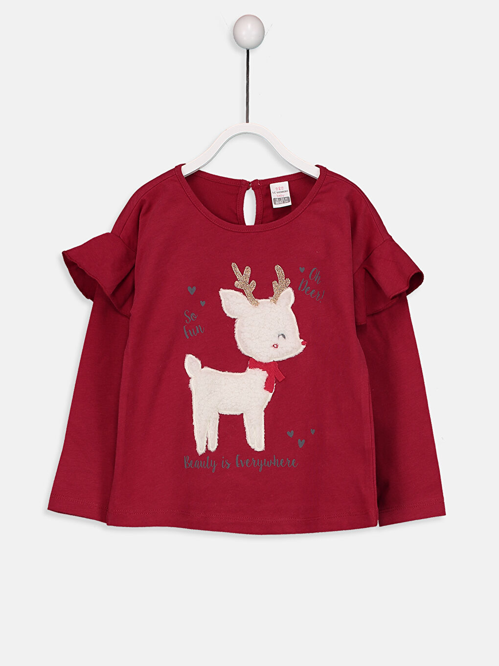 T-shirt ROUGE Bébé Fille