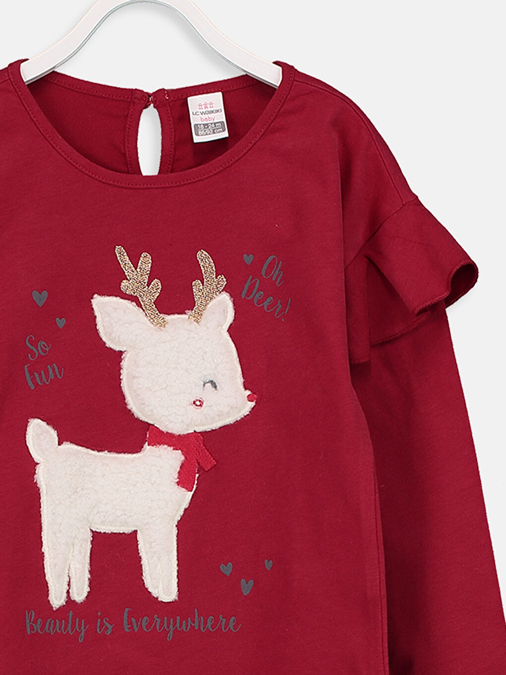 T-shirt ROUGE Bébé Fille-2