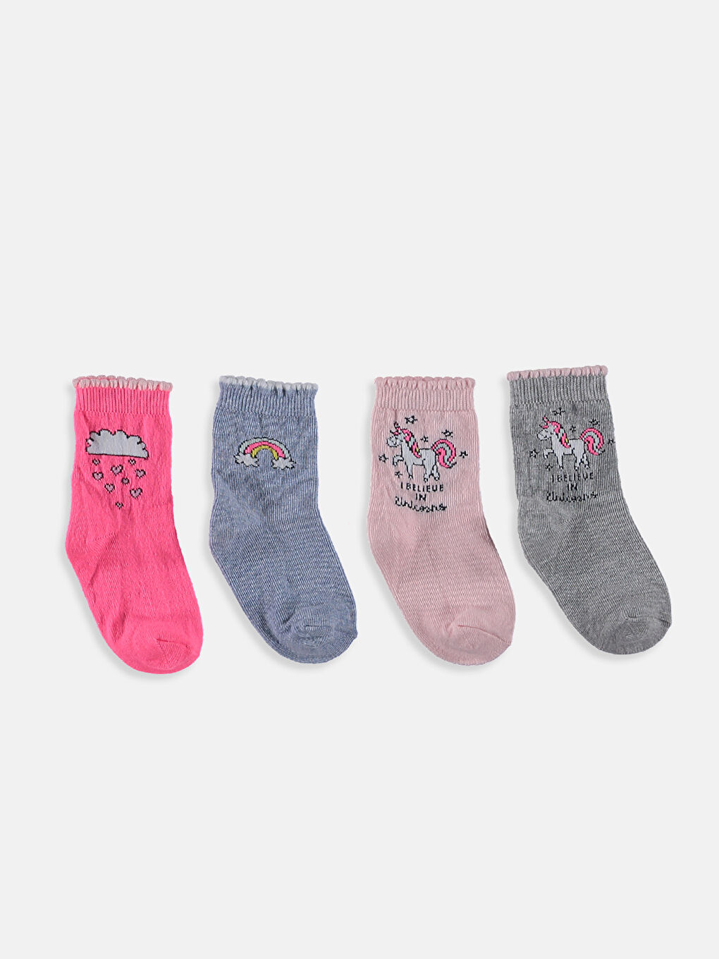 Karışık Renk İpliği Boyalı Soket Çorap-1