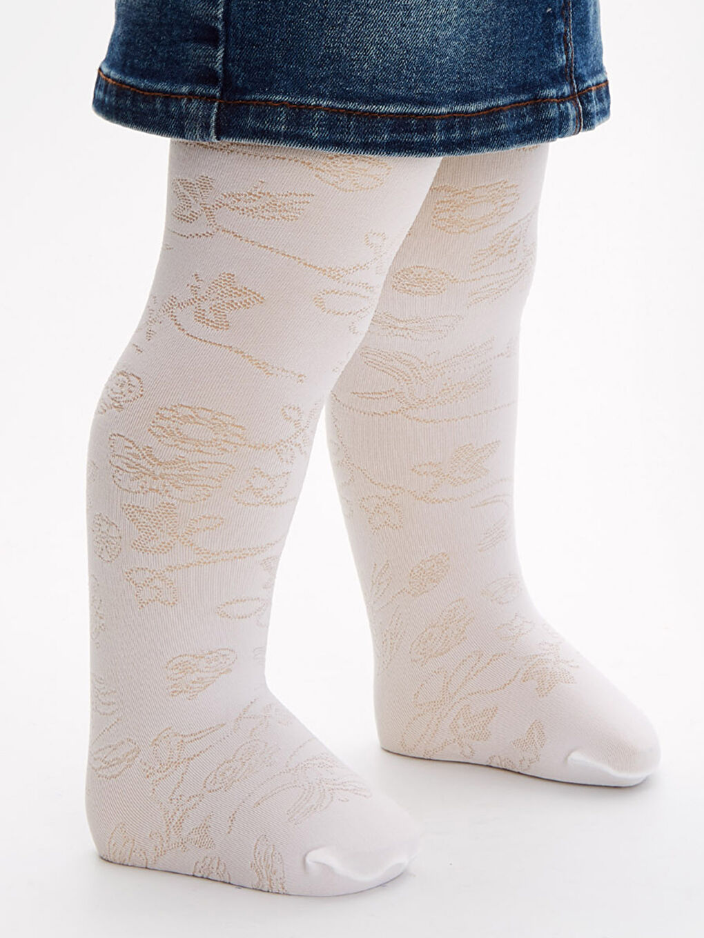 Baby Girl WHITE Tights-1